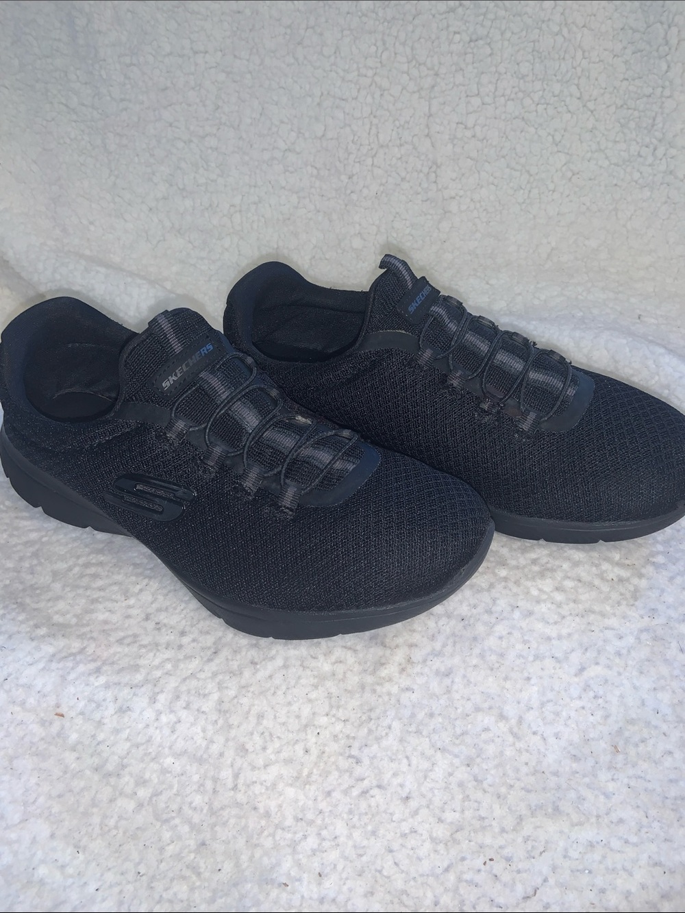 Skechers Men’s Black Mesh Slip-On Athletic Sneakers